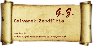 Galvanek Zenóbia névjegykártya